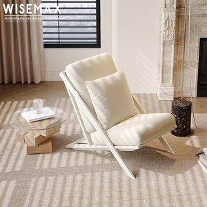 WISEMAX Modern oturma odası püsküllü vurgu sandalye silbles kumaş terlik kol sandalye oturma odası rahat kadife uzanmış şezlong - Product Image 1