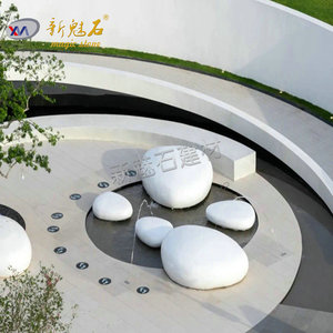 Nuevo Banco Curvo de Fibra de Vidrio Magic Stone para Árboles, Asiento de Hormigón Prefabricado GRC para Parques al Aire Libre, Diseño Personalizado para Jardín y Paisajismo - Product Image 3