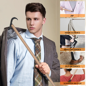 Op Maat Gemaakte Dressing Stick Met Compressie Sok Helper Schoen Hoorn Nemen Schoenen En Sokken Terug Krabber Sok Dressing Hulpmiddel - Product Image 4