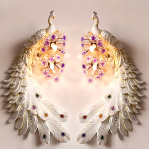 Moderna lampada da parete pavone E27 lampadina LED per camera da letto interna camera da letto Hotel decorazione luce - Product Image 2