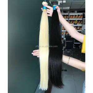 Yfhair atacado cutícula 613 cor de cabelo a granel, cabello humano virgen, cor loira pode ser morto a qualquer cor