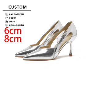 New Trendy Women's Hollow 6cm <b>Pumps</b> for Work Daily Simple Casual Style Patent <b>Leather</b> Glossy Surface <b>Pumps</b> - Product Image 3