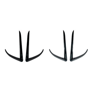 Tesla Model X Front Bumper Canards Carbon Fiber Texture ABS Adhesive <b>Decals</b> 2015-2020 Exterior Modification - Product Image 2
