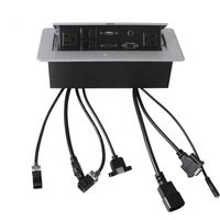 Caja de alimentación emergente de mesa de EE. UU. Caja de conexión de salida Multimedia amortiguada para conferencias/enchufe emergente de escritorio con USB VGA,Audio RJ45