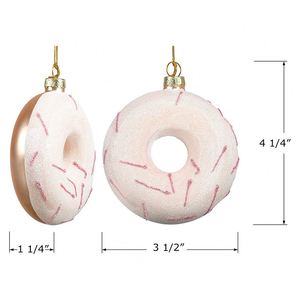 Adorno Navideño Colgante de Cristal con Forma de Donut, con Impresión UV, para Decoración Navideña, en Oferta - Product Image 5
