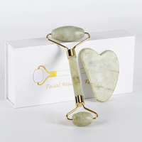 Jade naturel Gua Sha rouleau ensemble outil de Massage du visage pour les soins de la peau élimination des rides et Spa Relaxation ISO9001 certifié