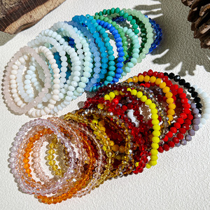 Femme verre cristal perlé Bracelet à la mode coloré corde Distance Wrap femmes filles <span class=keywords><strong>Style</strong></span> chrétien - Product Image 6
