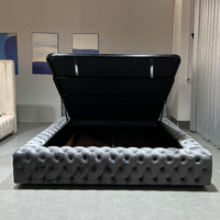 Vente en gros bon marché d'un ensemble de lit à cadre en bois moderne Lit King Size Double Queen en bois Mdf Ensemble complet pour chambre à coucher Meubles