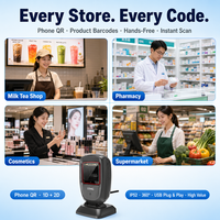 Scanner de codes QR de bureau fiable FS30 1D 2D IP52 USB pour terminal de point de vente de petit supermarché