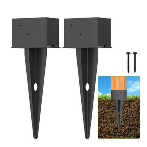 16.5*6*4 po Base de support de <span class=keywords><strong>poteau</strong></span> <span class=keywords><strong>en</strong></span> métal Support de <span class=keywords><strong>poteau</strong></span> de clôture réglable Ancres de <span class=keywords><strong>poteau</strong></span> Tige de support pour boîte aux lettres Rampe de pont Noir - Product Image 6