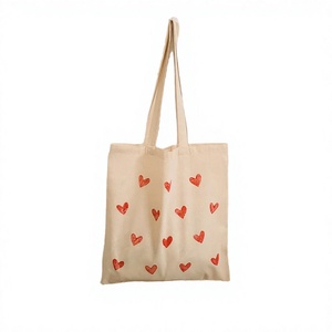Sac fourre-tout moyen en toile 100 % coton, pliable, artisanal, motif dessin animé, esthétique minimaliste Aiyi, cadeau idéal pour les amoureux, vente en gros usine - Product Image 4