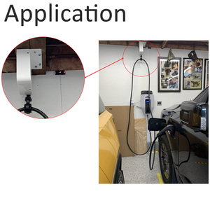 Système de gestion des câbles de chargeur de véhicule électrique pour garage résidentiel de niveau 1/2, montage au plafond, enrouleur de câble rétractable, enrouleur de câble - Product Image 2