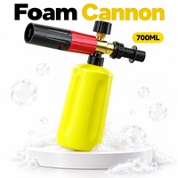 Canon à mousse anti-fuite 1L 700ML avec tête en aluminium, noyau en laiton, orifice de 1,1 mm, lance à mousse épaisse pour le detailing automobile