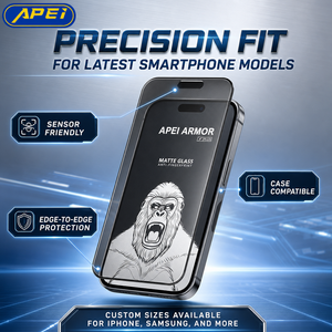 Protector de Pantalla de Vidrio Mate APEI ARMOR PLUS AG 9H Antihuellas, Antideslumbrante, Antiestático, Antiexplosión, Película de Vidrio Templado - Product Image 4