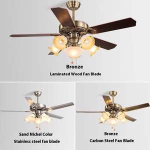 Phong Cách Châu Âu Lớn Retro Điều Khiển Từ Xa Làm Mát Không Khí Quạt Điện Đèn Chùm Quạt Trần Đèn Cho Nhà Hàng Sử Dụng - Product Image 2