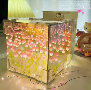 Materiales para Manualidades, Lámpara Nocturna <span class=keywords><strong>de</strong></span> Tulipanes, <span class=keywords><strong>Cubo</strong></span> <span class=keywords><strong>de</strong></span> <span class=keywords><strong>Rubik</strong></span>, Rosas Hechas a Mano para Regalos <span class=keywords><strong>de</strong></span> Novia, Lámparas <span class=keywords><strong>de</strong></span> Mesa con Espejo <span class=keywords><strong>de</strong></span> Flores <span class=keywords><strong>de</strong></span> Tulipán - Product Image 6