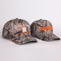 Gorra de Béisbol de 5 Paneles de Algodón de Camuflaje de Alta Calidad para Exteriores, Bordada con Logotipo
