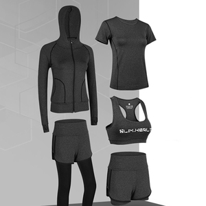 Ensemble chemise et collant d'athlétisme <span class=keywords><strong>de</strong></span> Compression, ensemble <span class=keywords><strong>de</strong></span> survêtement <span class=keywords><strong>de</strong></span> gymnastique pour femmes, vêtements <span class=keywords><strong>de</strong></span> Fitness, <span class=keywords><strong>combinaison</strong></span> <span class=keywords><strong>de</strong></span> sport pour hommes, 5 pièces - Product Image 5