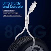 Cable de Carga USB Tipo-C de 1M 20W TPE para Teléfonos, Cámaras y Dispositivos, Carga Rápida de 3A, Blindaje Trenzado, Conductor de Cobre Puro