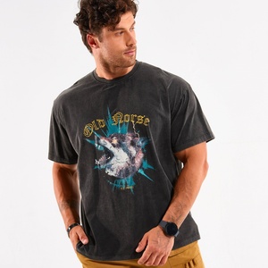 T-shirt oversize vintage à épaules tombantes en gros, impression numérique de haute qualité, 100% coton, nouveau style streetwear - Product Image 6