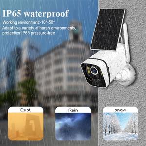 EseeCloud Sistema de Cámara de Seguridad Inalámbrica con Visión Nocturna a Color, 4 Canales, 4MP, IP65, Energía Solar, Kit NVR Wifi CCTV - Product Image 3