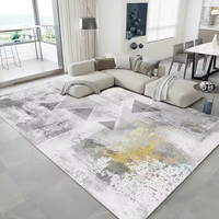 100% Polyester Teppich für Wohnzimmer, Samt-Abstrakt-Teppich, 3D-Gedruckter Teppich