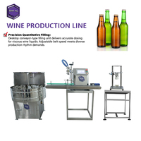 Machine de remplissage, bouchage et étiquetage rapide pour vin et huile avec convoyeur, pour usine de boissons PME, haute productivité pour bouteilles en verre