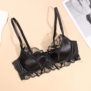 Reggiseno Balconette da <span class=keywords><strong>Donna</strong></span> in Pizzo, Regolabile, Estivo, Lavorato a Maglia, Coppe 3/4, Senza Ferretto, Supporto Senza Cuciture, Traspirante, per Seni Grandi, Reggiseni Sexy - Product Image 1