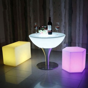 Club nocturno evento <span class=keywords><strong>Pub</strong></span> boda fiesta Bar Led mesa de cóctel muebles/MESA de Bar al aire libre/plástico - Product Image 6