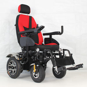 Silla de ruedas eléctrica de lujo con respaldo alto motorizada para exteriores y playa para ancianos con respaldo reclinable - Product Image 2