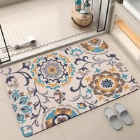 Karpet Kamar Mandi Anti-Slip Ramah Lingkungan, Dapat Dicuci, Penyerap Air, Lembut, Terbuat dari Polyester