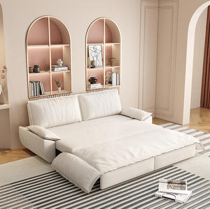 Canapé-lit convertible 3-en-1 moderne et pliable en velours, multifonctionnel, pour deux personnes - Product Image 1