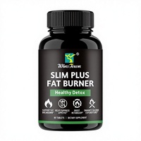 Slim Plus Fat Burn Detox Amélioration de la Densité Osseuse Extrait de Thé Vert Extrait de Poivre Capsimax Complément Alimentaire en Comprimés 60 Pièces