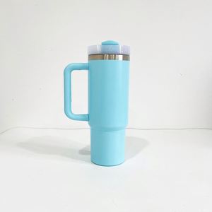 Gobelet de voyage isotherme sous vide H2.0 30oz, vierge pour sublimation, finition mate colorée Macaron, avec couvercle et paille, provenant d'entrepôt chinois - Product Image 3