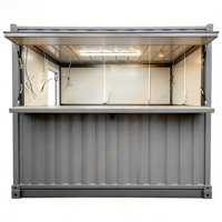 Cuisine modulaire extensible moderne de 10 pieds, conteneur d'expédition en acier préfabriqué entièrement équipé de 20 pieds, restaurant, boutique, bar extérieur