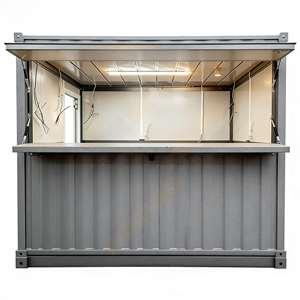 ร้านอาหาร/ร้านค้า/บาร์กลางแจ้งในตู้คอนเทนเนอร์เหล็กสำเร็จรูปขนาด 20 ฟุต พร้อมอุปกรณ์ครบครัน ขยายได้เป็นครัวแบบโมดูลาร์ทันสมัยขนาด 10 ฟุต - Product Image 4