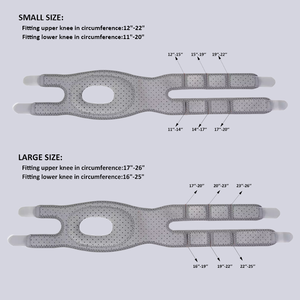 Sangle de soutien pour genouillère rotulienne Soulagement de la douleur au genou Sangle de genou réglable pour tendinite, pulls, récupération des blessures de course de tennis - Product Image 2