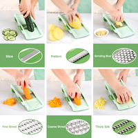 Keuken Rvs Multi Functie Handleiding Voedsel Fruit Groente Chopper Spiralizer Cutter Slicer