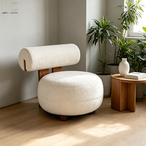 Sofá Individual de Madera Estilo Wabi Sabi Japonés, Moderno y Nórdico, para Relajarse, Silla de Salón para el Hogar, en Oferta - Product Image 1