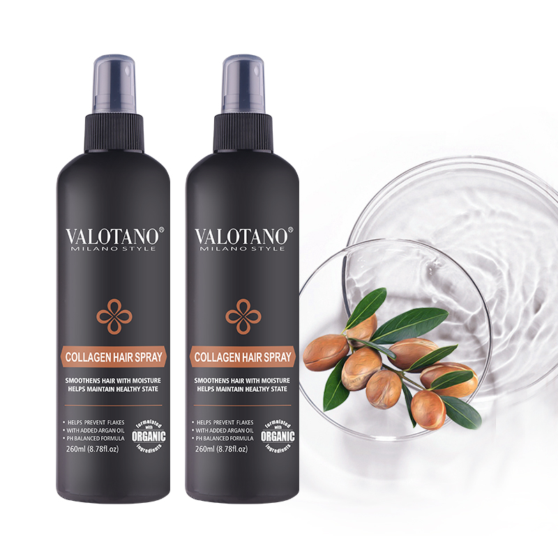 Профессиональный коллагеновый Гладкий питательный спрей для волос витамин Блестящий Восстанавливающий термостойкий защитный увлажняющий спрей для волос