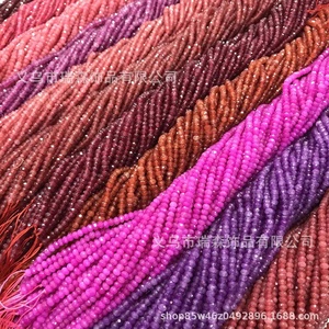 Perles en pierre naturelle de qualité supérieure, 2*3mm, couleur arc-en-ciel, rondes, en cristal, en vrac, faites à la main, pour la fabrication de bijoux - Product Image 2