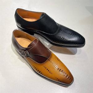 Scarpe Formali di Alta Qualità su Misura - Completo da Uomo con Fibbie Stile Monk - Scarpe da Cerimonia Artigianali Personalizzate - Product Image 2