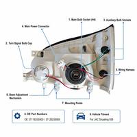 Ensemble de phares avant 3711920E800 pour camion léger JAC Shuailing 808, pièces de rechange pour unité de phare avant
