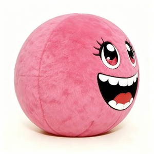 Coussin en peluche personnalisé à visage rond et souriant, jouet en peluche sphérique à visage souriant, boule en peluche à visage souriant fou - Product Image 5