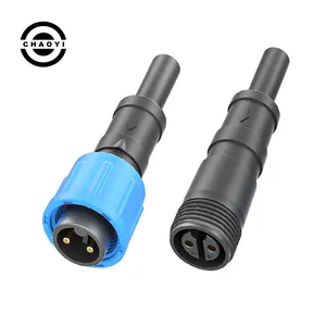 Fabricante M14B 2 pin Core IP68 Conector impermeable Nuevo conector de enchufe de energía Conectores de cable de alambre impermeables chapados en oro