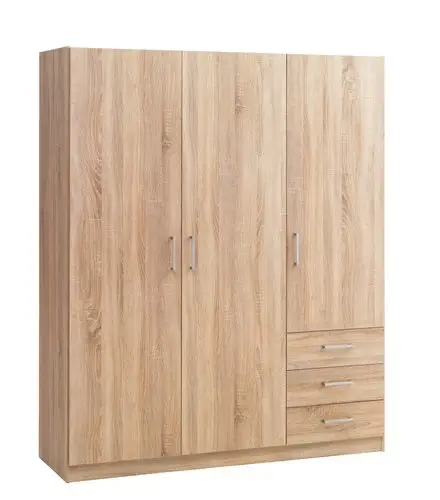 Moderno in legno di grandi dimensioni guardaroba armadio armadio 3 cassetti camera da letto mobili