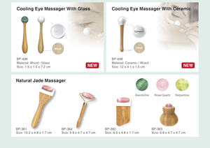 Rouleau de massage des yeux anti-rides en bois naturel et verre de qualité supérieure 100% fabriqué en Chine - Product Image 5