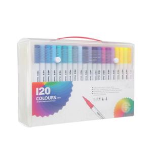 ปากกาพู่กันระบายสีน้ำสองหัว X515 -1 Tomart 12 24 36 48 100 สี ชุดเครื่องเขียนสำหรับระบายสีน้ำ - Product Image 3