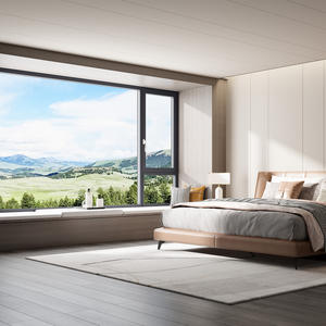 Ventana Abatible Moderna de Aluminio con Doble Aislamiento Térmico, Insonorizada, con Doble Vidrio Templado |   Casa Prefabricada Serie 55 - Product Image 1