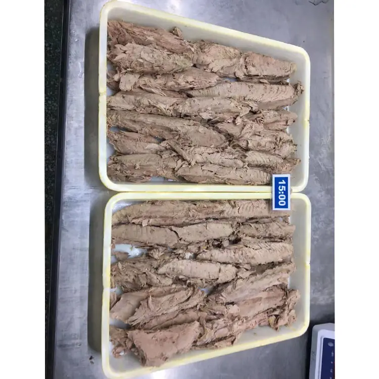 Fornecimento de fábrica preço barato lombar de atum pré-cozido lombar de atum pré-cozido Skipjack